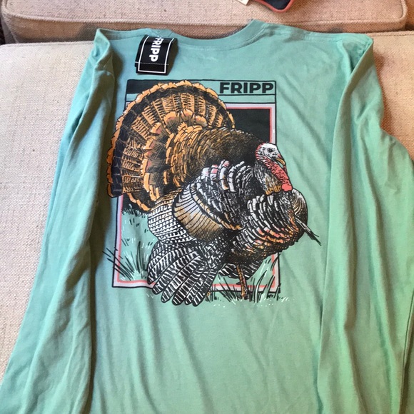 Fripp Turkey closeup Long Sleeves light green NWT - Picture 2 of 5